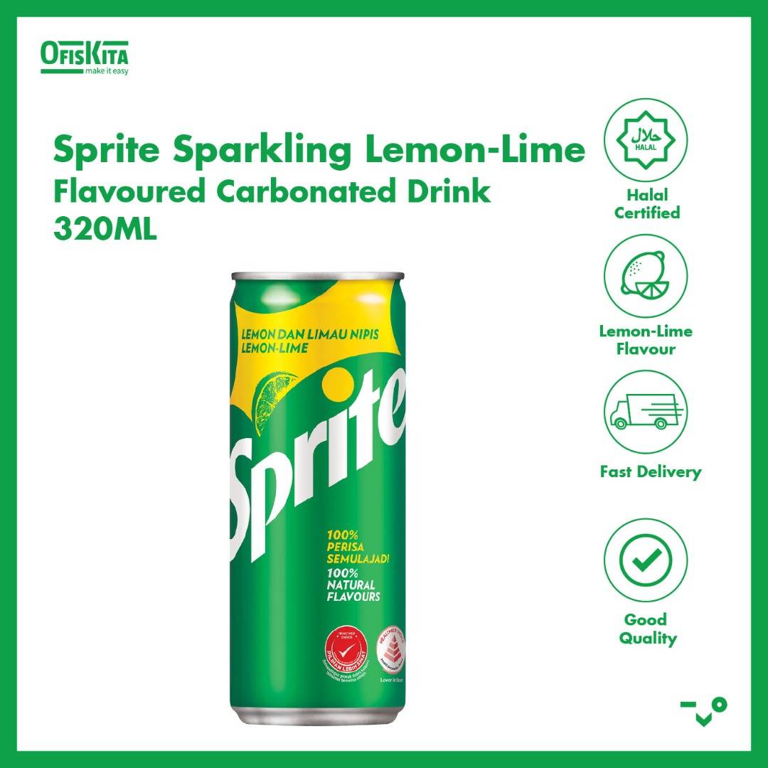 Ofiskita Sprite Sparkling LemonLime Flavoured Carbonated Drink 320ML